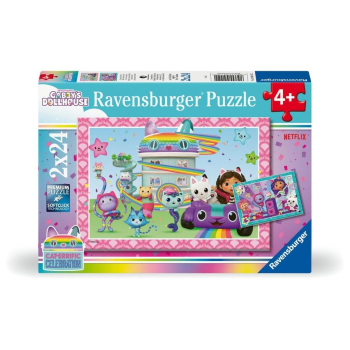 Puzzle 2x24 Koci Domek Gabi